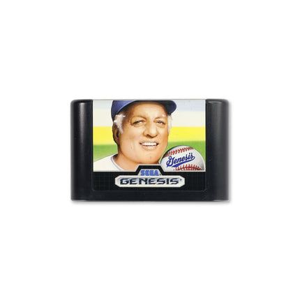 Tommy Lasorda Baseball for Sega Genesis - Cartridge front with label - Game only.