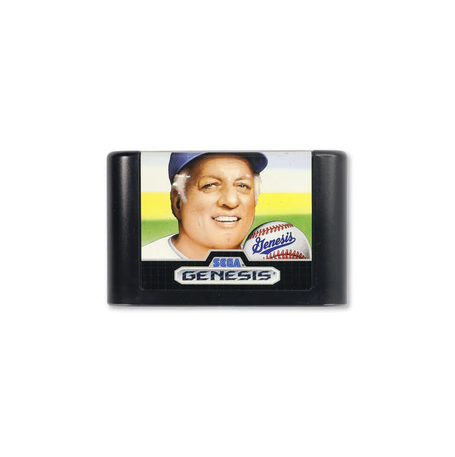 Tommy Lasorda Baseball for Sega Genesis - Cartridge front with label - Game only.