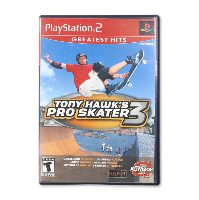 Tony Hawk 3 [Greatest Hits] for Sony PlayStation 2 - Case front cover - Complete in box or case and game.
