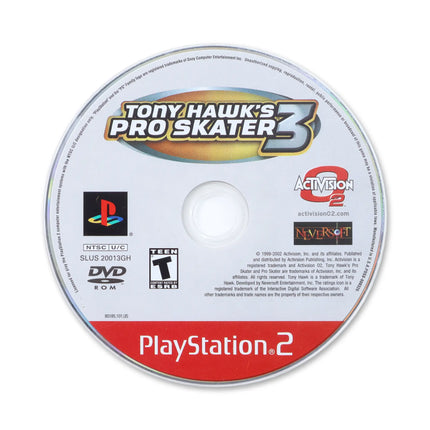Tony Hawk 3 [Greatest Hits] for Sony PlayStation 2 - Disc front with label - Game only.