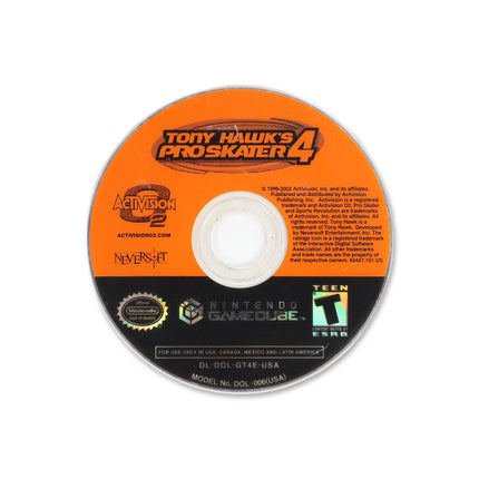 Tony Hawk 4 for Nintendo GameCube - Disc front with label - Game only.