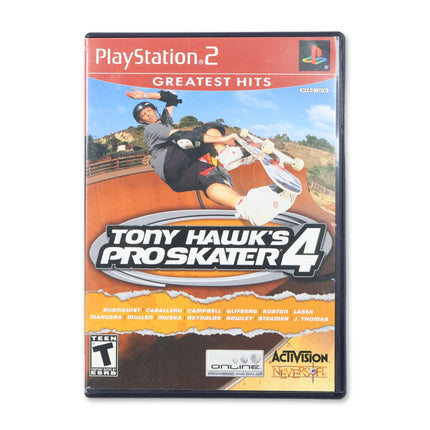 Tony Hawk 4 [Greatest Hits] for Sony PlayStation 2 - Case front cover - Complete in box or case and game.