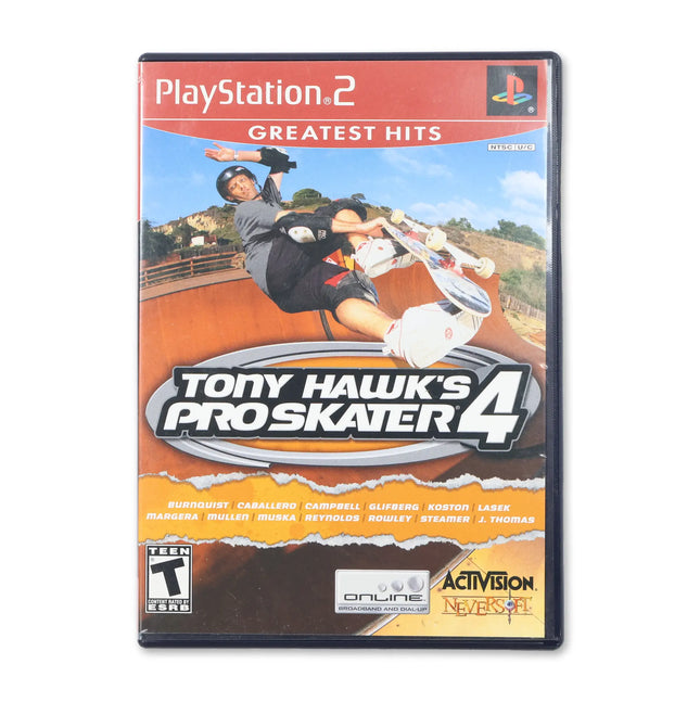 Tony Hawk 4 [Greatest Hits] for Sony PlayStation 2 - Case front cover - Complete in box or case and game.
