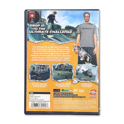 Tony Hawk 4 for Sony PlayStation 2 - Case back cover - Product gallery.