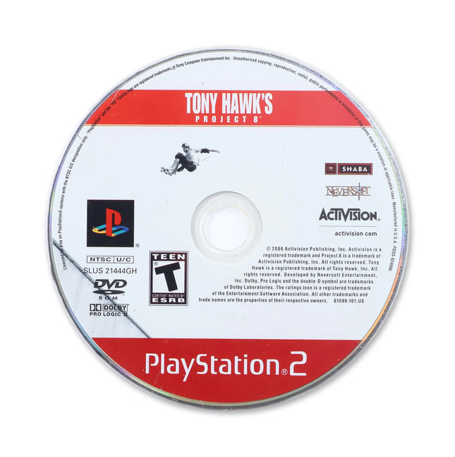 Tony Hawk Project 8 [Greatest Hits] for Sony PlayStation 2 - Disc front with label - Game only.