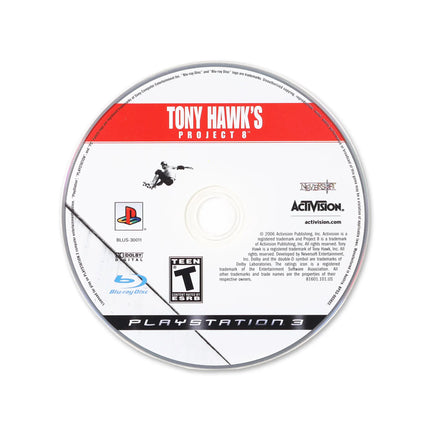 Tony Hawk Project 8 for PlayStation 3 - Cartridge front with label - Game only.