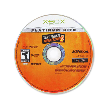 Tony Hawk Underground 2 [Platinum Hits] for Microsoft Xbox - Disc front with label - Game only.