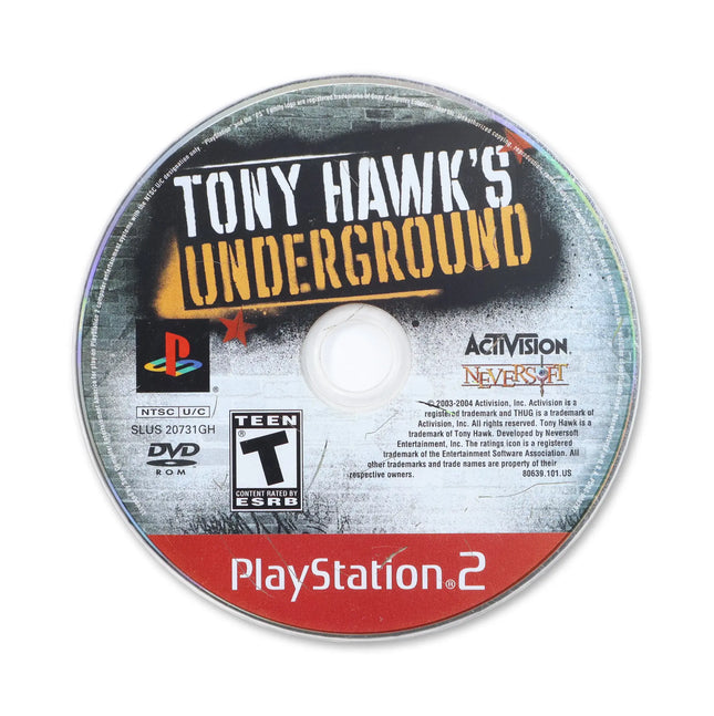 Tony Hawk Underground [Greatest Hits] for Sony PlayStation 2 - Disc front with label - Game only.