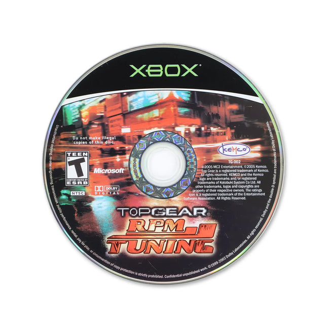 Top Gear RPM Tuning for Microsoft Xbox - Disc front with label - Game only.