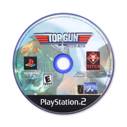 Top Gun Combat Zones for Sony PlayStation 2 - Disc front with label - Game only.