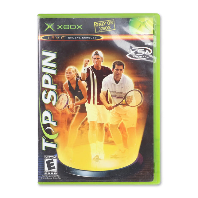 Top Spin for Microsoft Xbox - Case front cover - Complete in box or case and game.