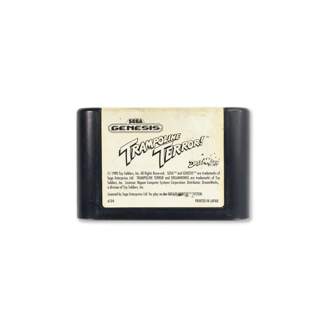 Trampoline Terror for Sega Genesis - Cartridge front with label - Game only.