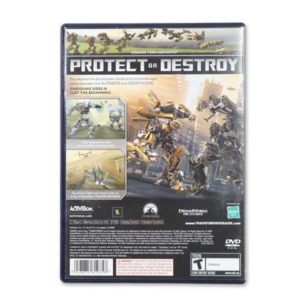 Transformers: The Game for Sony PlayStation 2 - Case back cover - Product gallery.