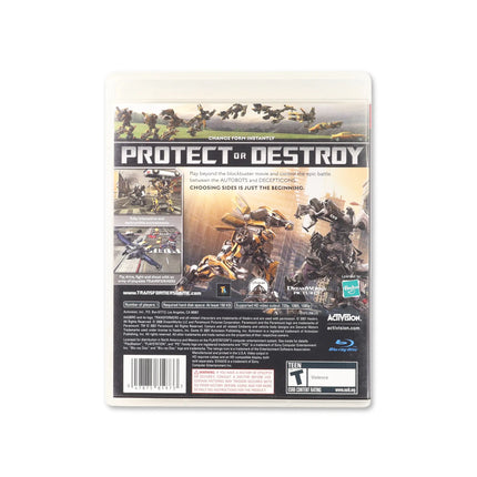 Transformers: The Game for PlayStation 3 - Box back - Product gallery.