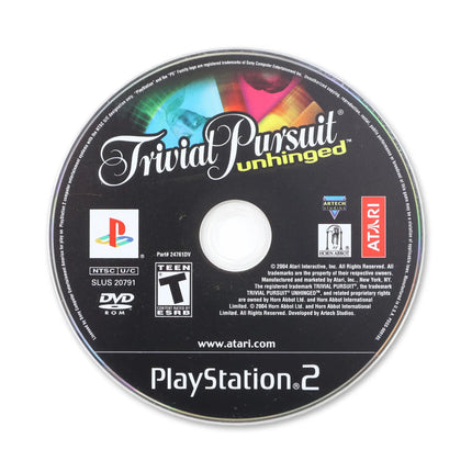 Trivial Pursuit Unhinged for Sony PlayStation 2 - Disc front with label - Game only.