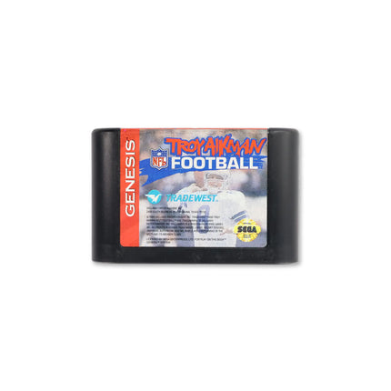 Troy Aikman NFL Football for Sega Genesis - Cartridge front with label - Game only.