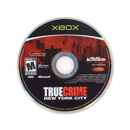 True Crime New York City for Microsoft Xbox - Disc front with label - Game only.