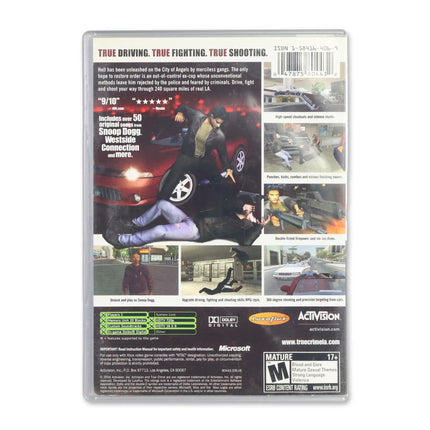 True Crime Streets of LA [Platinum Hits] for Microsoft Xbox - Case back cover - Product gallery.