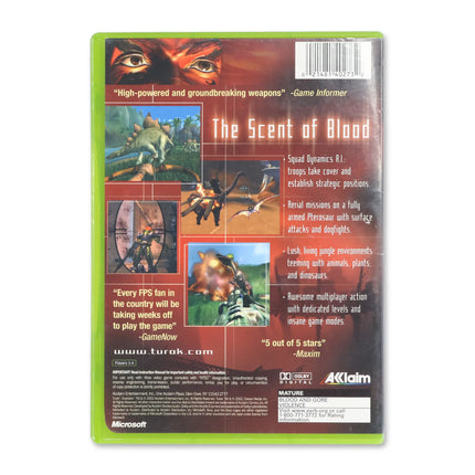 Turok Evolution for Microsoft Xbox - Case back cover - Product gallery.