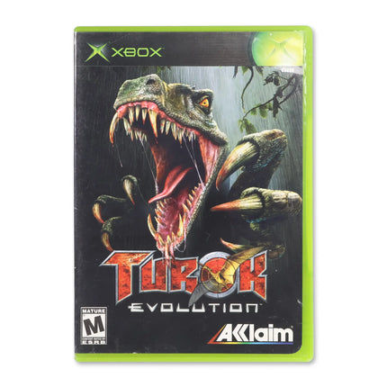 Turok Evolution for Microsoft Xbox - Case front cover - Complete in box or case and game.