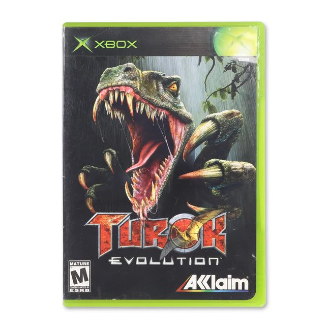Turok Evolution for Microsoft Xbox - Case front cover - Complete in box or case and game.