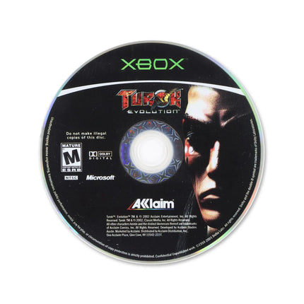 Turok Evolution for Microsoft Xbox - Disc front with label - Game only.
