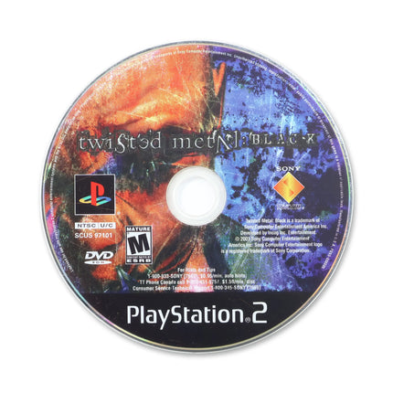 Twisted Metal Black for Sony PlayStation 2 - Disc front with label - Game only.