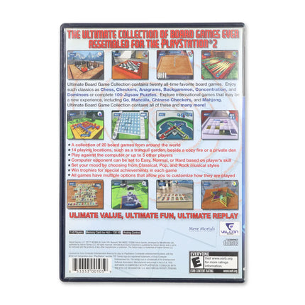 Ultimate Board Game Collection for Sony PlayStation 2 - Case back cover - Product gallery.