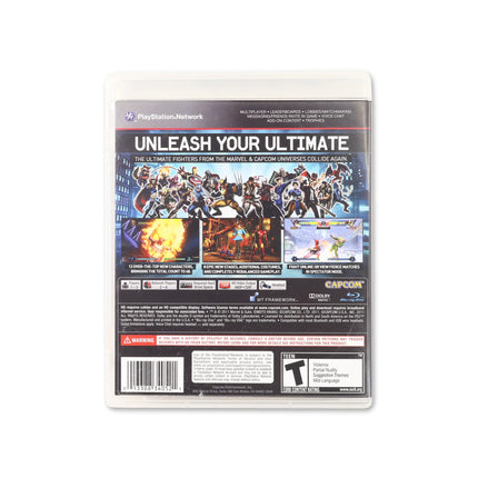 Ultimate Marvel vs Capcom 3 for PlayStation 3 - Box back - Product gallery.