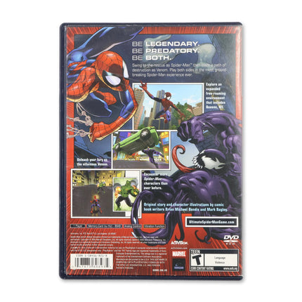 Ultimate Spiderman for Sony PlayStation 2 - Case back cover - Product gallery.
