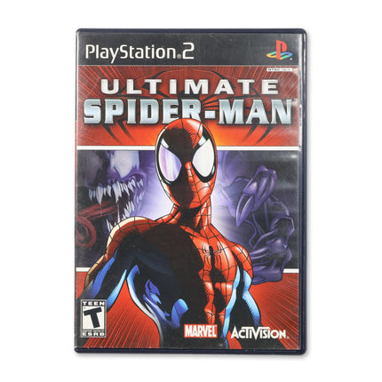 Ultimate Spiderman for Sony PlayStation 2 - Case front cover - Complete in box or case and game.