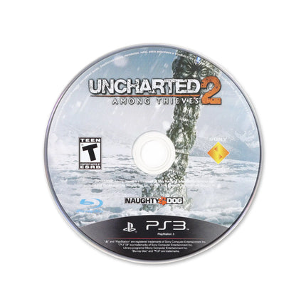 Uncharted 2: Among Thieves for PlayStation 3 - Cartridge front with label - Game only.