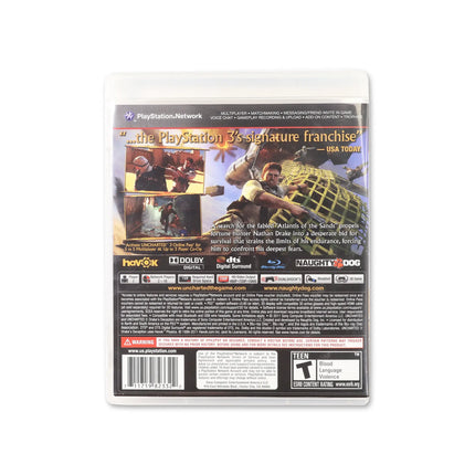 Uncharted 3: Drake's Deception for PlayStation 3 - Box back - Product gallery.