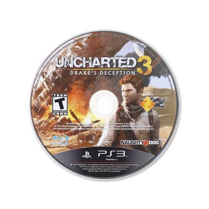 Uncharted 3: Drake's Deception for PlayStation 3 - Cartridge front with label - Game only.