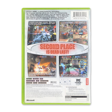 Unreal Championship for Microsoft Xbox - Case back cover - Product gallery.