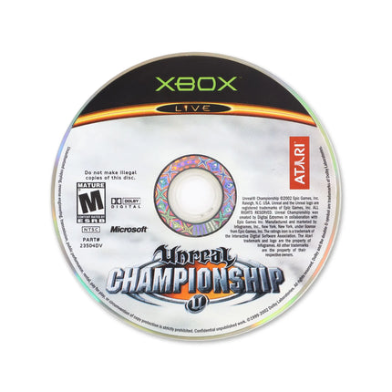 Unreal Championship for Microsoft Xbox - Disc front with label - Game only.