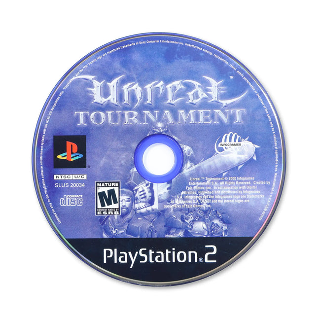 Unreal Tournament for Sony PlayStation 2 - Disc front with label - Game only.