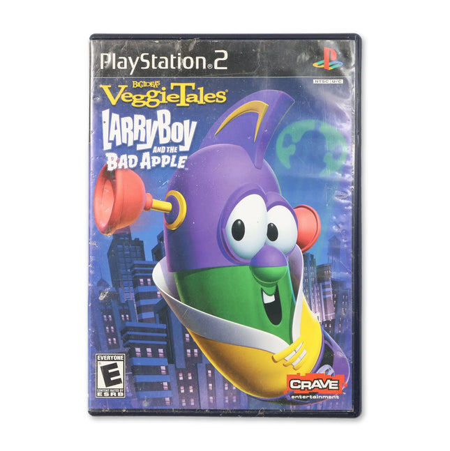 Veggie Tales: LarryBoy and the Bad Apple for Sony PlayStation 2 - Case front cover - Complete in box or case and game.