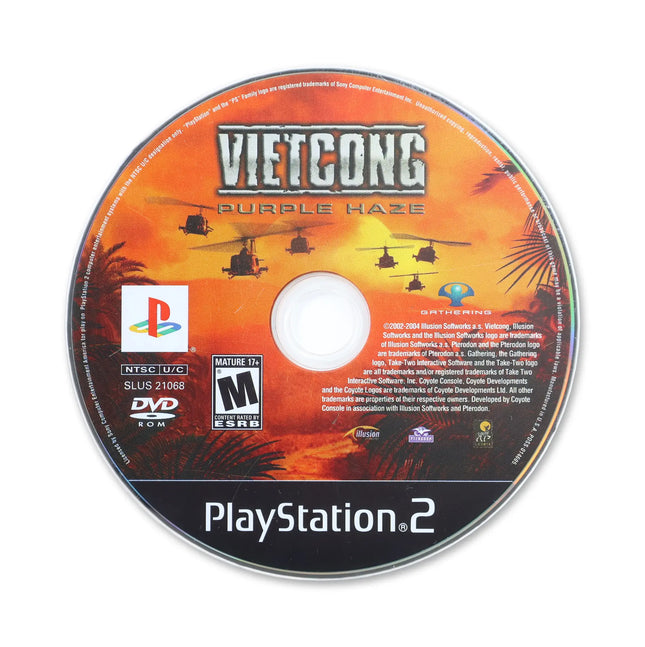 Vietcong Purple Haze for Sony PlayStation 2 - Disc front with label - Game only.