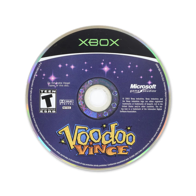 Voodoo Vince for Microsoft Xbox - Disc front with label - Game only.