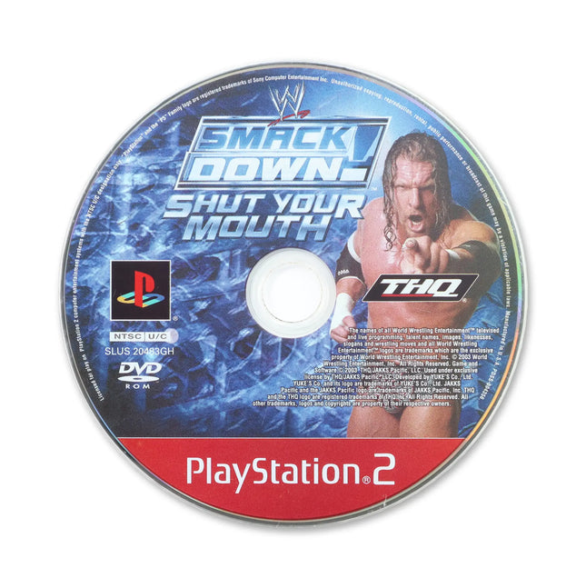 WWE Smackdown Shut Your Mouth [Greatest Hits] for Sony PlayStation 2 - Disc front with label - Game only.