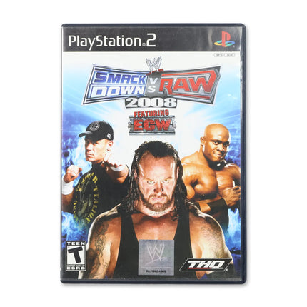 WWE Smackdown vs. Raw 2008 for Sony PlayStation 2 - Case front cover - Complete in box or case and game.