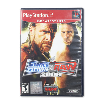 WWE Smackdown vs. Raw 2009 [Greatest Hits] for Sony PlayStation 2 - Case front cover - Complete in box or case and game.