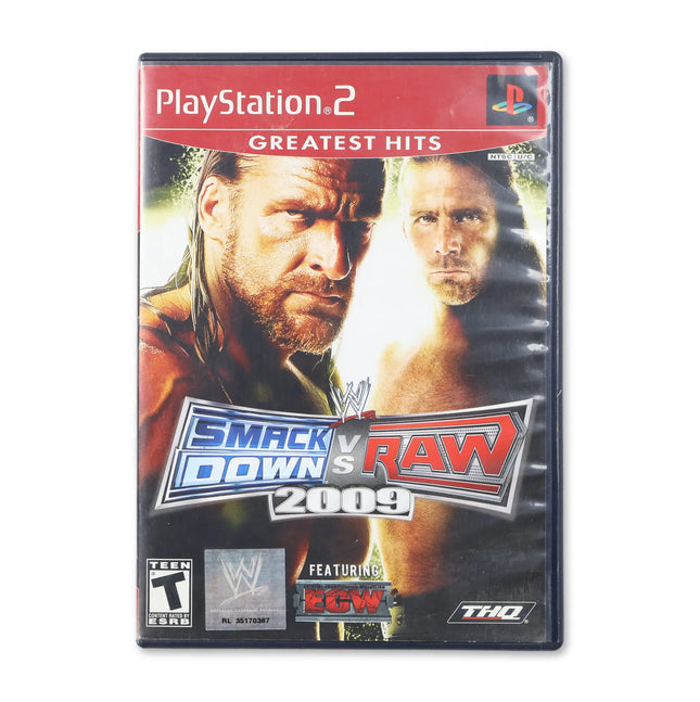 WWE Smackdown vs. Raw 2009 [Greatest Hits] for Sony PlayStation 2 - Case front cover - Complete in box or case and game.