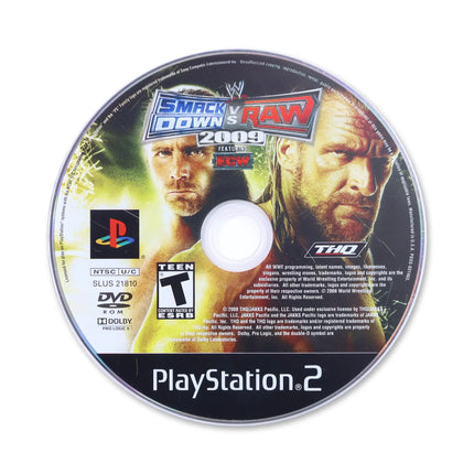 WWE Smackdown vs. Raw 2009 for Sony PlayStation 2 - Disc front with label - Game only.