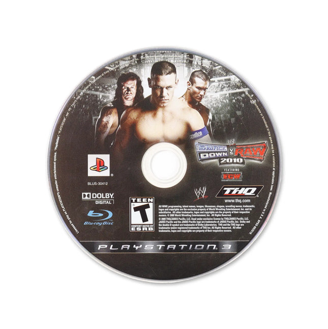WWE Smackdown vs. Raw 2010 for PlayStation 3 - Cartridge front with label - Game only.