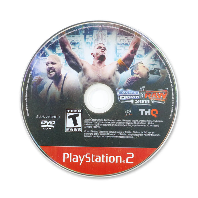 WWE Smackdown vs. Raw 2011 [Greatest Hits] for Sony PlayStation 2 - Disc front with label - Game only.