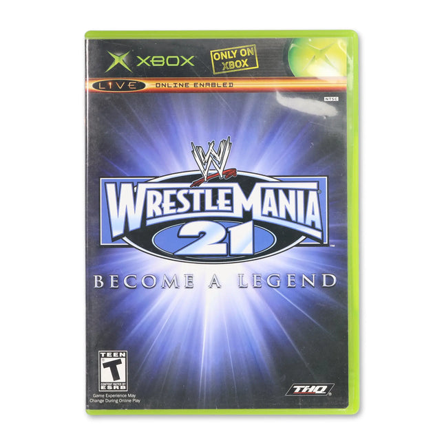 WWE Wrestlemania 21 for Microsoft Xbox - Case front cover - Complete in box or case and game.