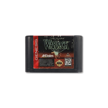 Warlock for Sega Genesis - Cartridge front with label - Game only.
