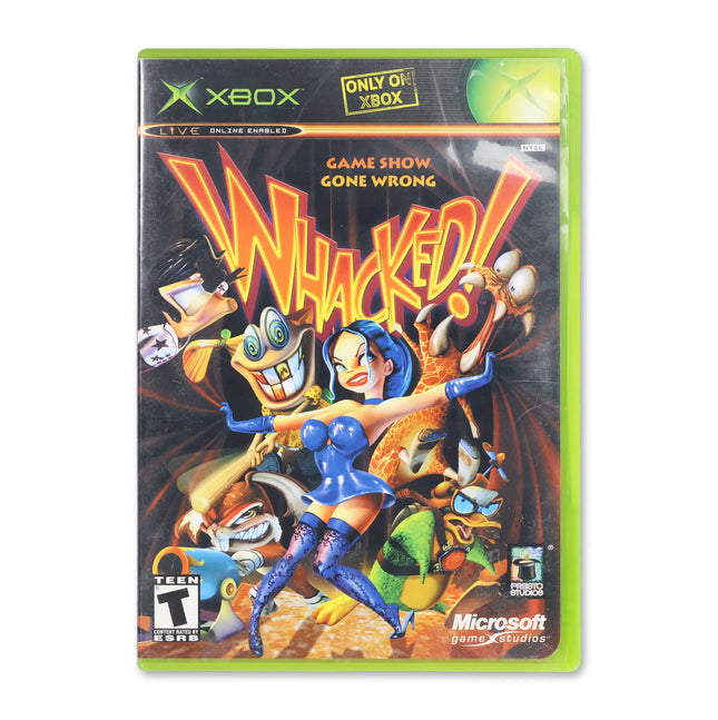 Whacked for Microsoft Xbox - Case front cover - Complete in box or case and game.